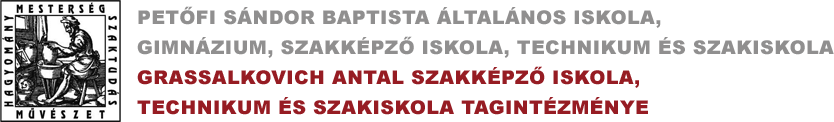 Grassalkovich Antal Baptista Szakképző Iskola, Technikum és Szakiskola logo